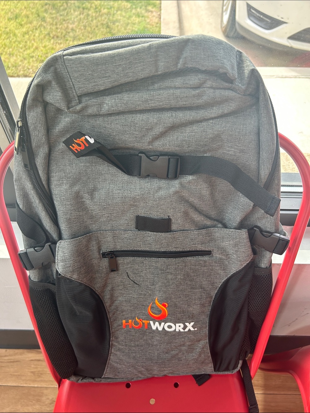 Hotworx Gray Women's Backpack with Front Pocket